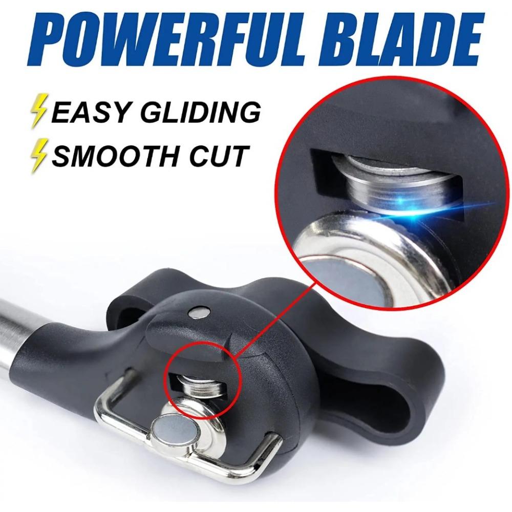 Safe Cut Can Opener, Smooth Edge Can Opener Handheld, Food Grade Stainless Steel Cutting Can Opener for Kitchen & Restaurant