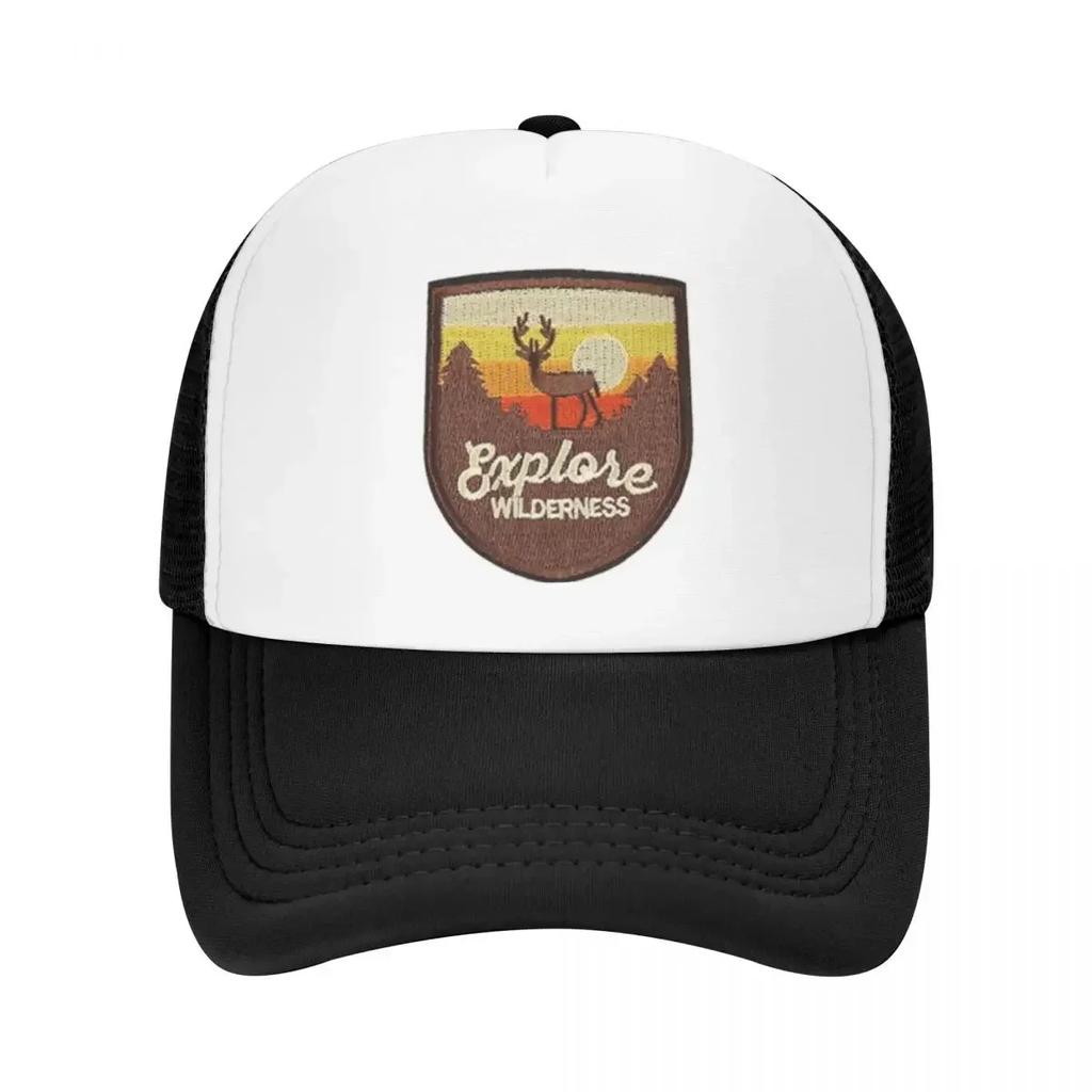 Vintage Retro Wildernis Wildlife Zwembadfeest Mesh Baseballpetten Dames Unisex Gepersonaliseerd FeUnisex Strand Zonbescherming Hoed Trucker Pet