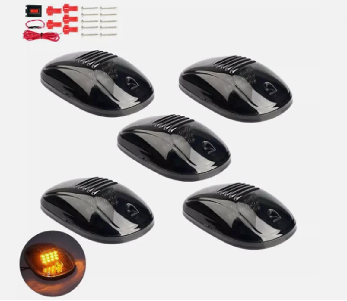 5PCS Clear Lens Cab Roof Running Lights Lamp Marker Car Lights for Car Truck Off Road LED CAB ROOF RUNNING LIGHT Car Styling