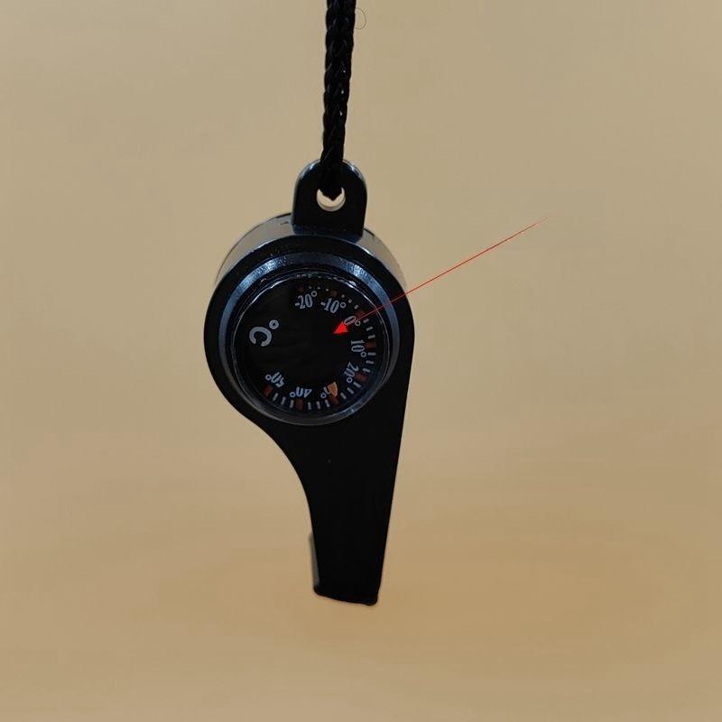 Outdoor whistle Plastic multi-functional three-in-one whistle, life-saving whistle Compass thermometer whistle, referee whistle
