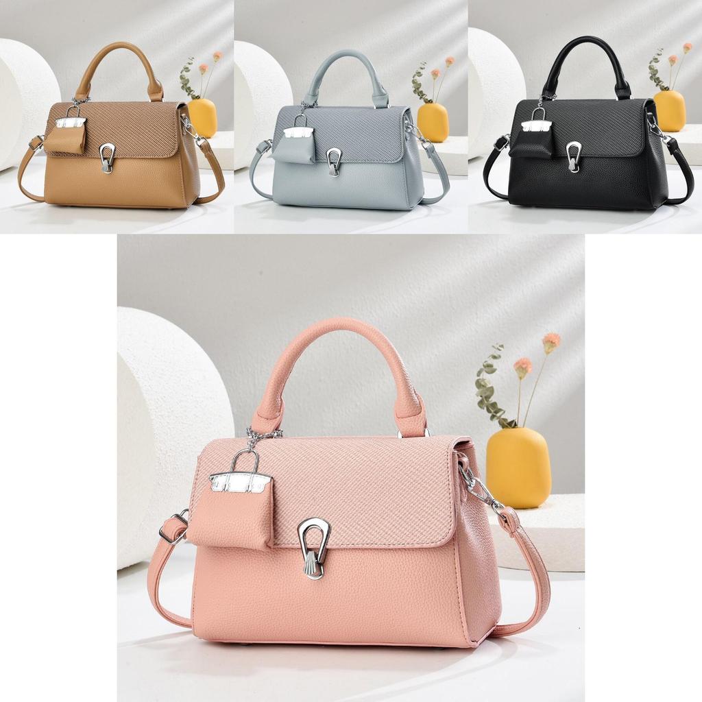 Street Style Solid Color Pu Tote Bag For Women With Quilted Pattern And Inner Zipper Pocket