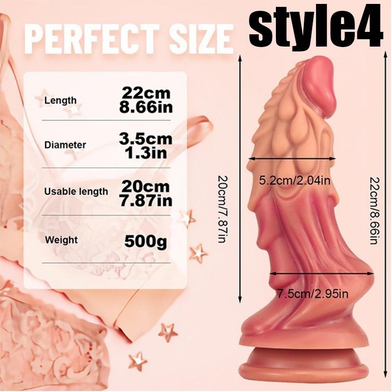 Weicher Silikon-Penis-Alien-Dildo mit Multi-Textur-Drachen-Dildo mit starkem Saugnapf, Analspielzeug, Alien-Dickdildo, Erwachsenenspielzeug für Frauen und Männer