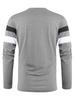 Men's Color Block Casual Round Neck Long Sleeve Sports T-shirt