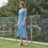 Lipbbam Vivienne 3 4 Sleeve Frill Wrap Dress Ldm42db01
