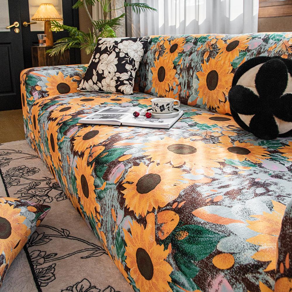 Stretch Living Room Jacquard Sofa Cover L-shaped Jacquard Thick Sofa Cover 1/2/3/4 Seater Corner Sofa Cover
