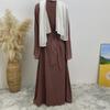 Dubai Hot Sale: Diamond Lace-Up Cardigan Dress with Pocket 2010