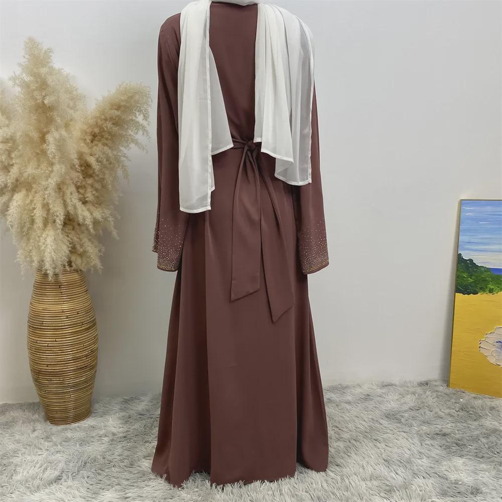 Dubai Hot Sale: Diamond Lace-Up Cardigan Dress with Pocket 2010