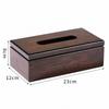 Walnut Color Wooden Tissue Paper Dispenser, Home Daily Use Desk Wood Napkin Paper Storage Case
