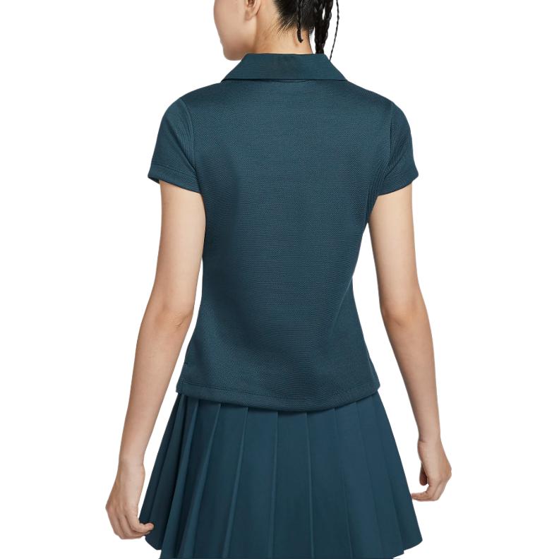 Nike Fashionable Comfortable Skin-Friendly Short Sleeve Polo Shirt Women tops Navy-Blue FZ0277-478