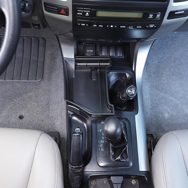 Für Toyota Prado 120 FJ120 2003-2009 ABS Schwarz Auto Mittelkonsole linke Seite Aufbewahrungsbox Multifunktionale Aufbewahrungsbox Zubehör