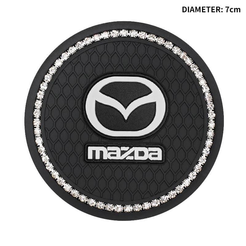 2Pcs Car Diamond Rhinestone Rubber Mat For Mazda Cx5 Cx7 Cx8 Cx9 Cx4 2 6 Demio 3 2020 Cx3 Gh Axela Atezma6 Auto Accessories h1
