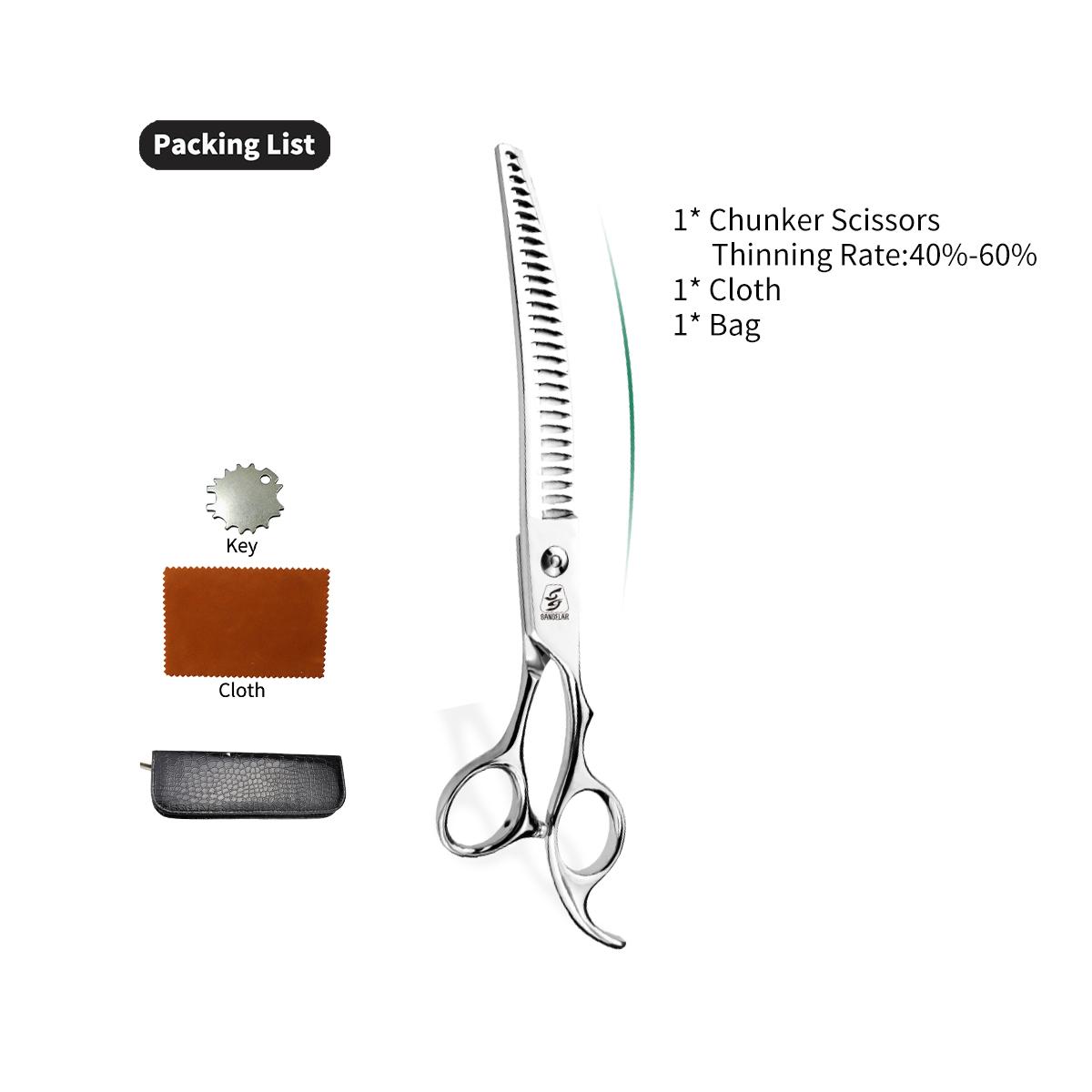 

Sangelar 7,5 дюймов 8 дюймов Профессиональные филировочные ножницы для собак Ножницы для стрижки домашних животных Длинные ножницы для ломтиков Япония 440C Инструменты для грумера 8 inch серебряный