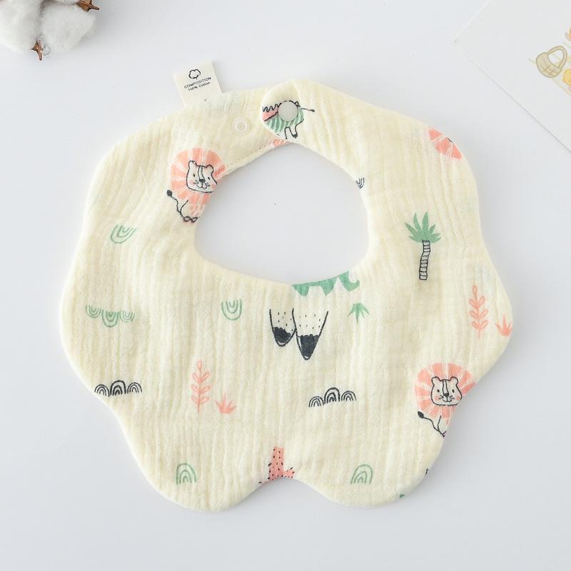 360-Degree Pure Cotton Petal Baby Drool Bib