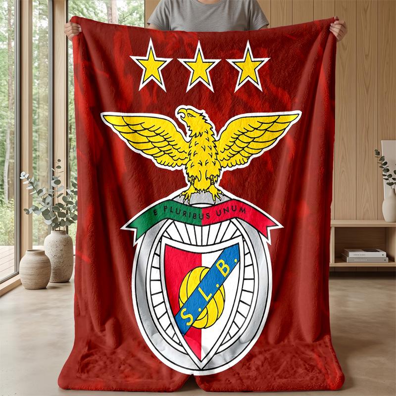 Benfica Theme Blanket Soft Flannel Fleece Blanket Warm Lightweight Throw Blanket for Home Sofa Bed