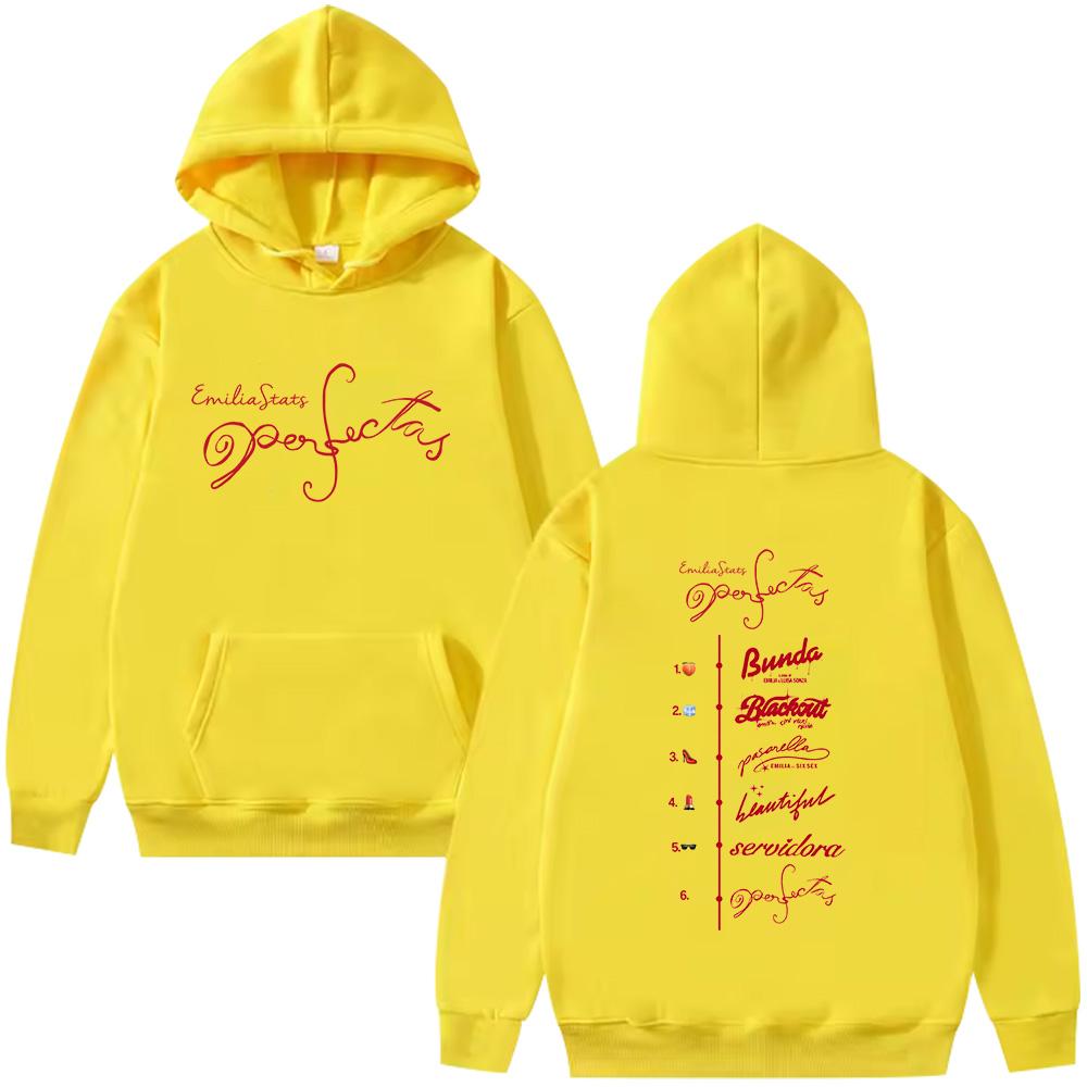 Emilia Mernes Perfectas Graphic Hoodie Perfectas Emilia Fashion Hoody Man Woman Long Sleeve Sweatshirt Hip Hop Aesthetics Hoody
