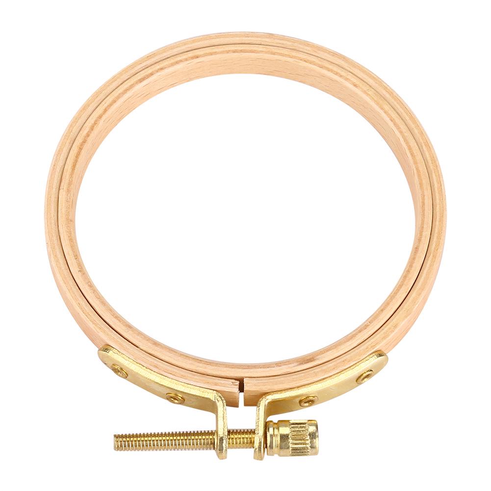 

Деревянная круглая рамка-пяльцы для ручной вышивки, для вышивания крестом, вышивки, рукоделия, инструмент для DIY, 15,5 см