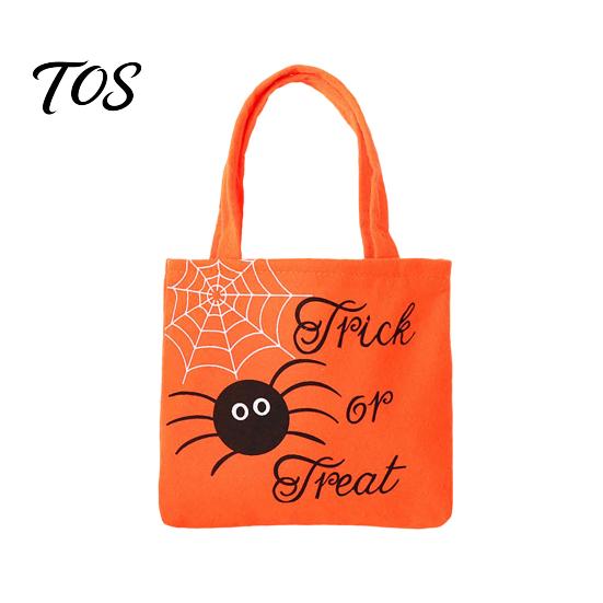 Halloween Candy Bags for Kids Felt Bag, Pumpkin Ghost Skull Cat Owl Tote Decorative Holiday Sacks Kids, Non Woven Trick or Treat Handbag, Party Favor