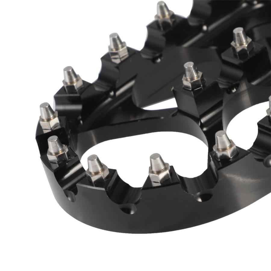 CNC Wide Fat Footpegs Foot Pegs  Rotating Footpegs Black  for  Dyna Sportster Ir