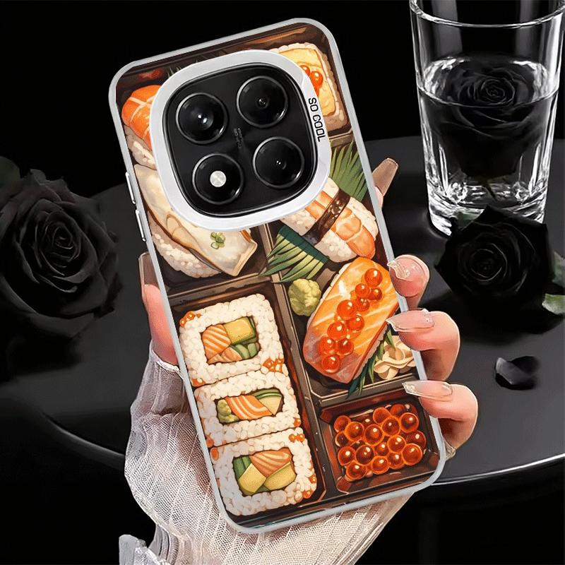 

Delicious Sushi Bento Shockproof Phone Case for Xiaomi Redmi Note 15 14 13 12 Pro Plus 11 11S 11T 5G Cover Anti Fall Fundas Redmi Note13ProPlus