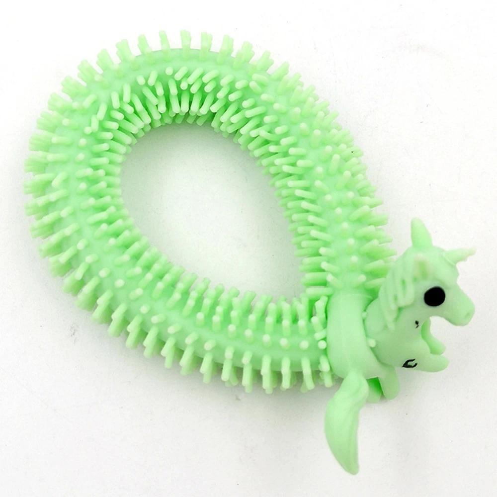 TPR Rope Kids Toy 12Pcs Funny Unicorn Pull Worm Stretch String Birthday Party Game Favors Gift Children Stress Relief Fidget Toy