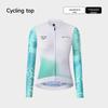 NUCKILY Damen Langarm-Radtrikot - Atmungsaktives Slim Fit mit Sonnenschutz für Frühjahrs-/Herbstfahrten.