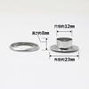 SUNDRY Double-Sided Eyelets, Silver, 100 Pairs, 12mm Hole Diameter, 23mm Outer Diameter, Up to 3.5mm Thickness, Aluminum, Belt, Curtains, Aprons, Shee