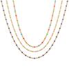 Colorful Retro Bohemian Beaded Necklace: Women's High-End Titanium Steel Clavicle Chain
