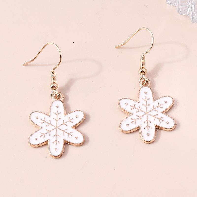 Weihnachtselch & Weihnachtsmann Schneeflocken-Ohrringe mit Persönlichkeit
