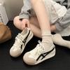 Inner Heightening Thick-soled German Training Shoes Women's 2025 Spring and Autumn New Canvas Shoes Breathable Soft-soled Sports a