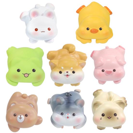 Car Ornament Cartoon Animal Car Dashboard Decoration Rabbit Duck Frog Dog Design Car Figurine High Temperature Resistant Car Accessories