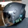 Kuqibao Motorcycle Helmet Intercom Bluetooth Half Helmet Men's and Women's Electric Knight Double Mirror Universal In All Seasons