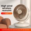 6" Bordvifte Bærbar USB Bordvifte 3 Hastighetsinnstillinger 300° Vipp & 120° Oscillering Stille Luftsirkulator for Hjemmekontor Beige
