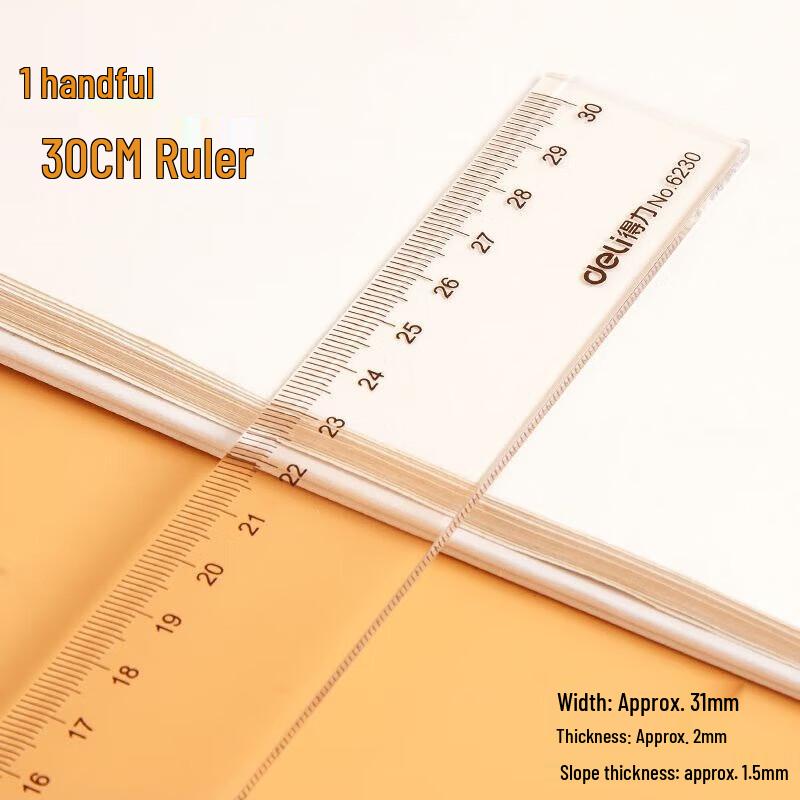 Deli 6230 30cm Rulers (2-Pack)