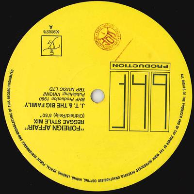 12inch Record J.T.  BIG FAMILY  Foreign Affair 86209278 BHF PRODUCTIONS 1990 Italy Rap  HipHopRB Used