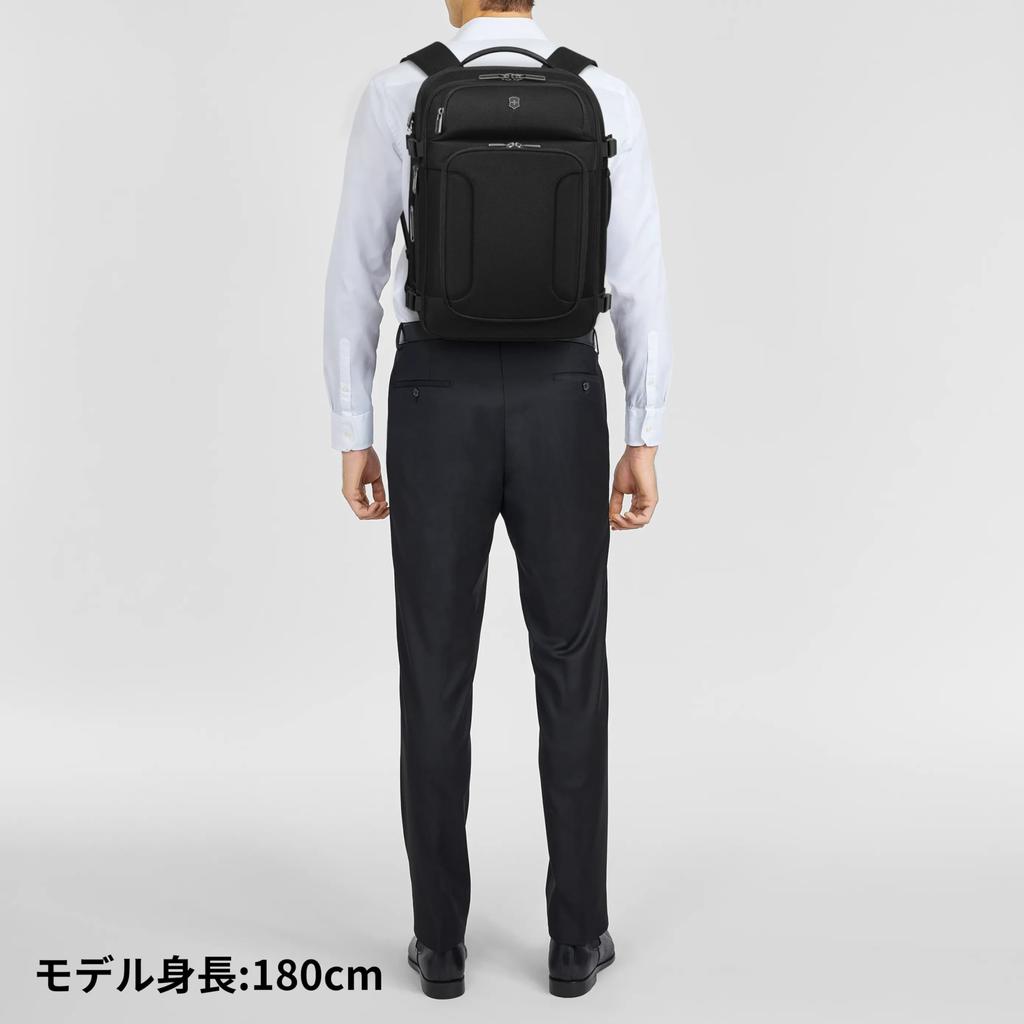 Victorinox Werks Traveler Boarding with Pockets for a Laptop and an Antibacterial Compression Perfect for Business and Black 7.0 Bag/Backpack