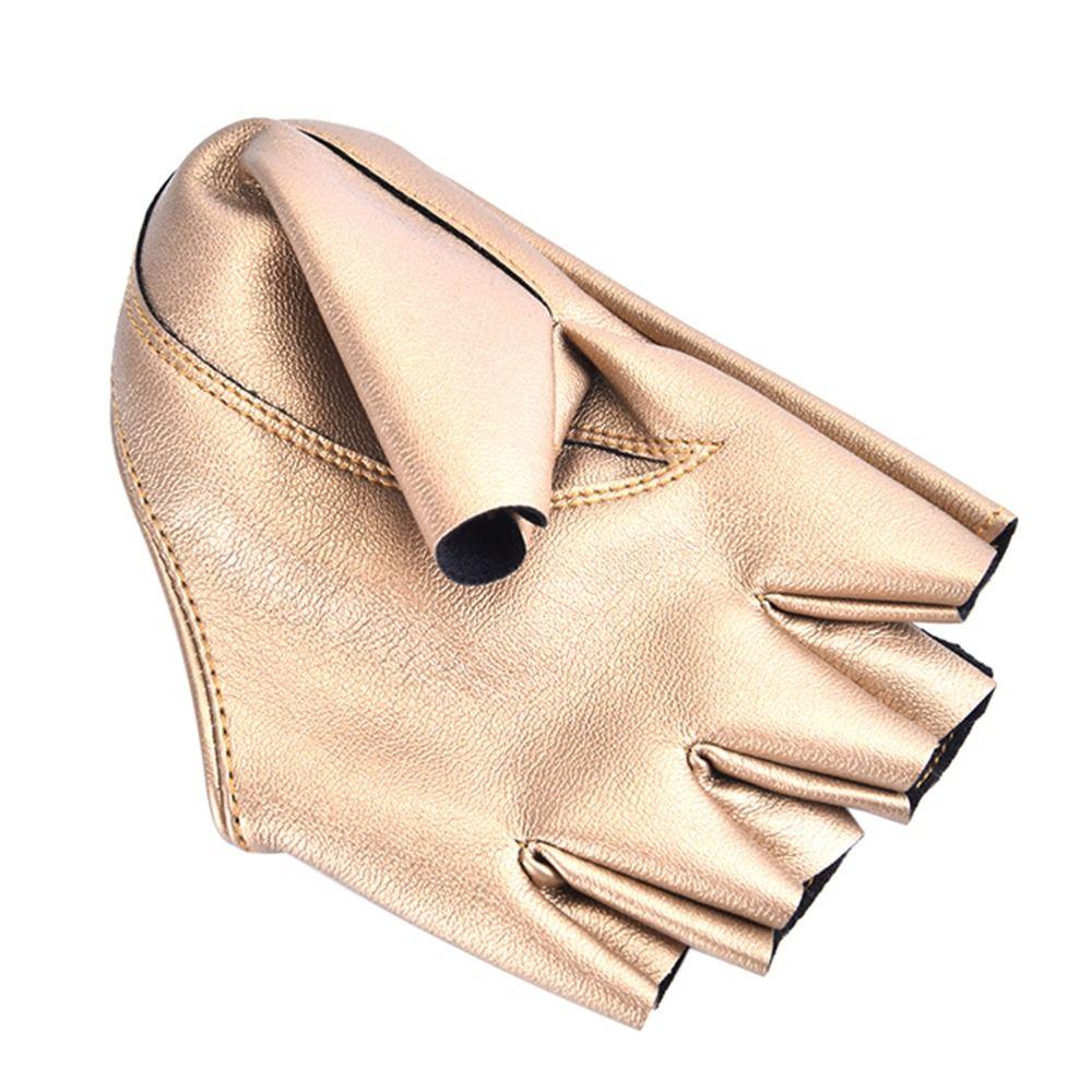Dance Mittens Women Men PU Leather Gloves Ladys Driving Dress Cosplay  Mittens Five Finger Gloves