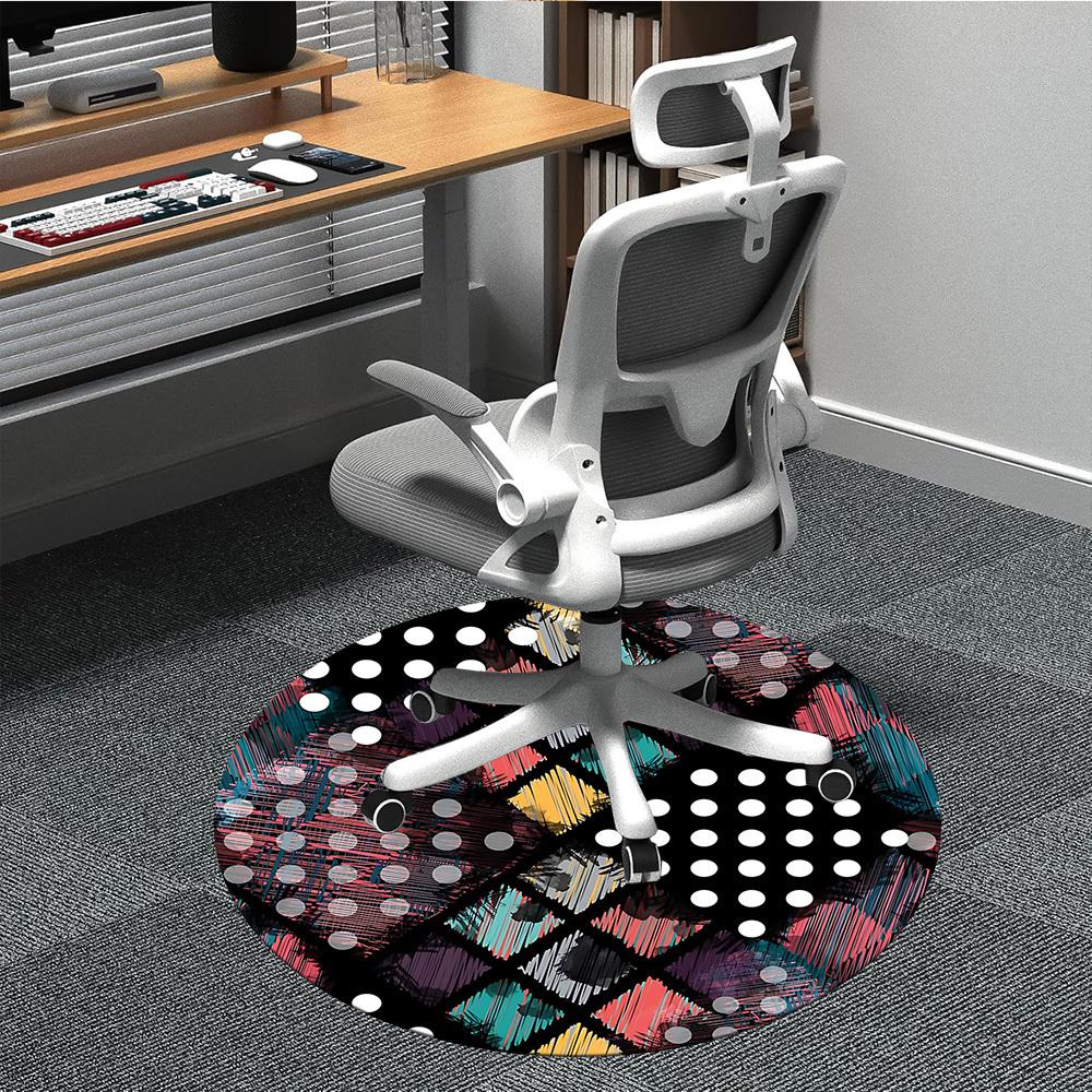 

1pc Abstract Pattern Chair Carpet for Office - Durable, Ideal for Chair Mats, Stylish & Functional Decorative Rug yy260203093 80cm by 80cm