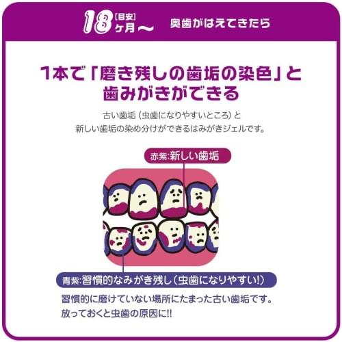 Hamigaki Sensei Two-Color Dye Toothpaste Gel 30g Grape Flavor