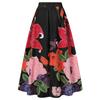 Women's Fashion Floral Print Loose Half Skirt High Waist Beach Extra Long Dress