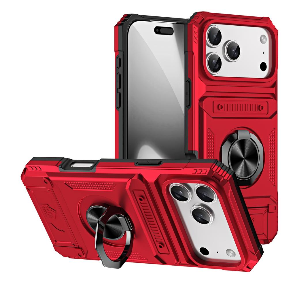 Case for For Iphone 17 16 1 14 Plus 13 12 Pro Max 11 Magnetic Rotated Ring Kickstand Heavy Duty Drop Protection Wallet Cover