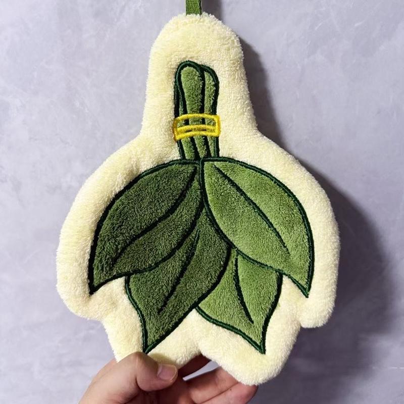 

Drive Away Bad Luck Pomelo Leaves Hand Towel Quick Drying Soft Coral Fleece Hand Towel For Home Decor, Bathroom, And Kitchen Use
