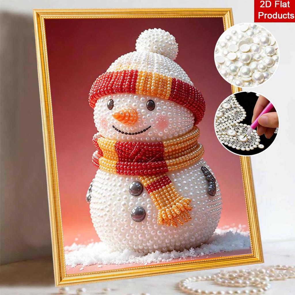 Christmas snowman pearl painting art painting kit handmade diy home decoration painting