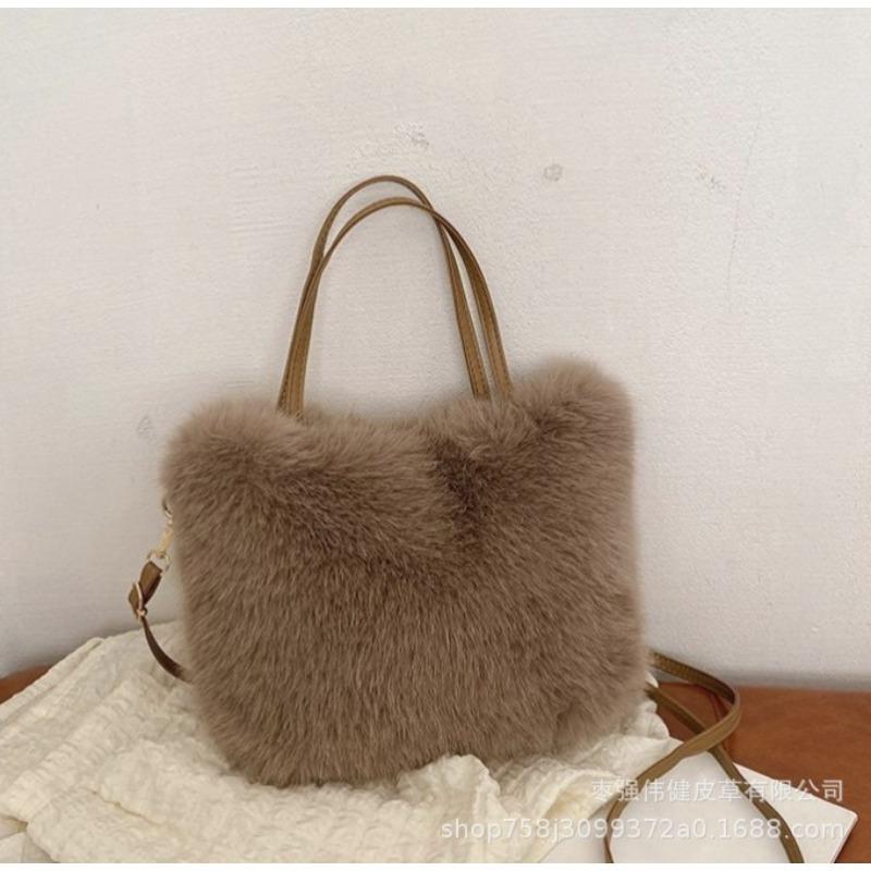 Портативная плюшевая сумка женская новая модная пушистая сумка через плечо универсальная сумка-мессенджер пушистая сумка