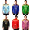 Men's Halloween SGT Sergeant Pepper Costume Jacket Marching Band Rock Man 60s Satin Cardigan Coat