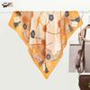 Camellia Print Retro Silk Scarf: Versatile Summer Neck and Head Protector for Women