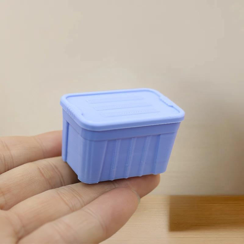 1 Uds 1:12 Cajas de Almacenamiento de Color Mini para Casa de Muñecas con Tapa Modelo Decoración del Hogar Casa de Muñecas Decoraciones de Micro Escena Accesorios Decorativos