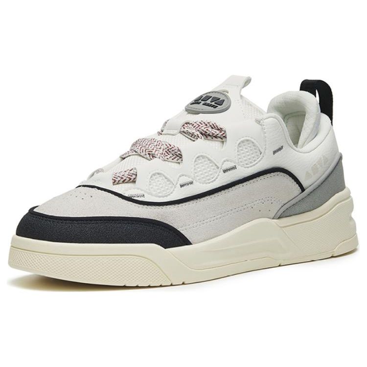 Anta Aojie Brotschuhe Rutschfest Verschleißfest Leicht Low-Top Skateschuhe Herren Sneaker Weiß Grau 112248053-7