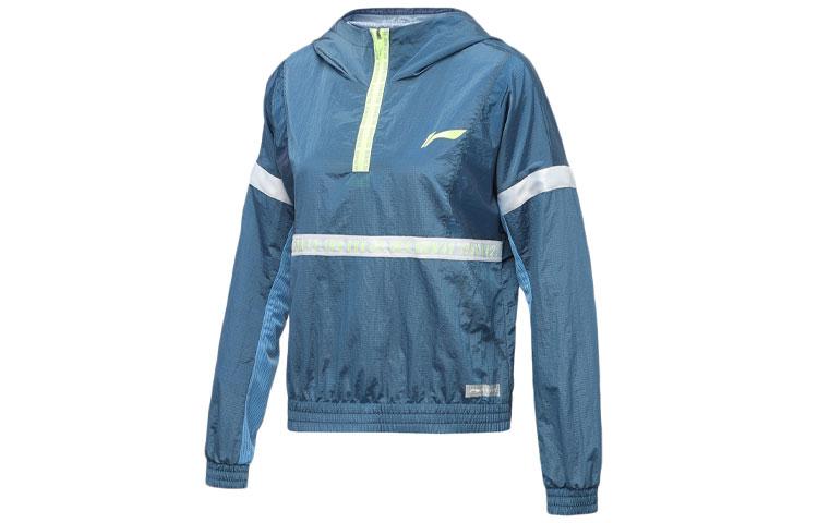 Коллекция Li Ning для бега Куртки Женские Синие С капюшоном Умеренные Другие AFDR004-1 M