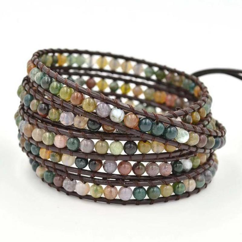 Weiya Wish Emperor Stone & Cowhide Bracelet