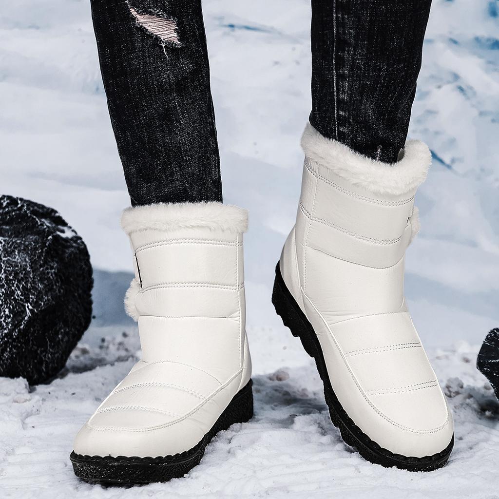 TUINANLE Dámské zimní teplé bavlněné boty s měkkou podrážkou do exteriéru protiskluzové dámské kotníkové boty pánské